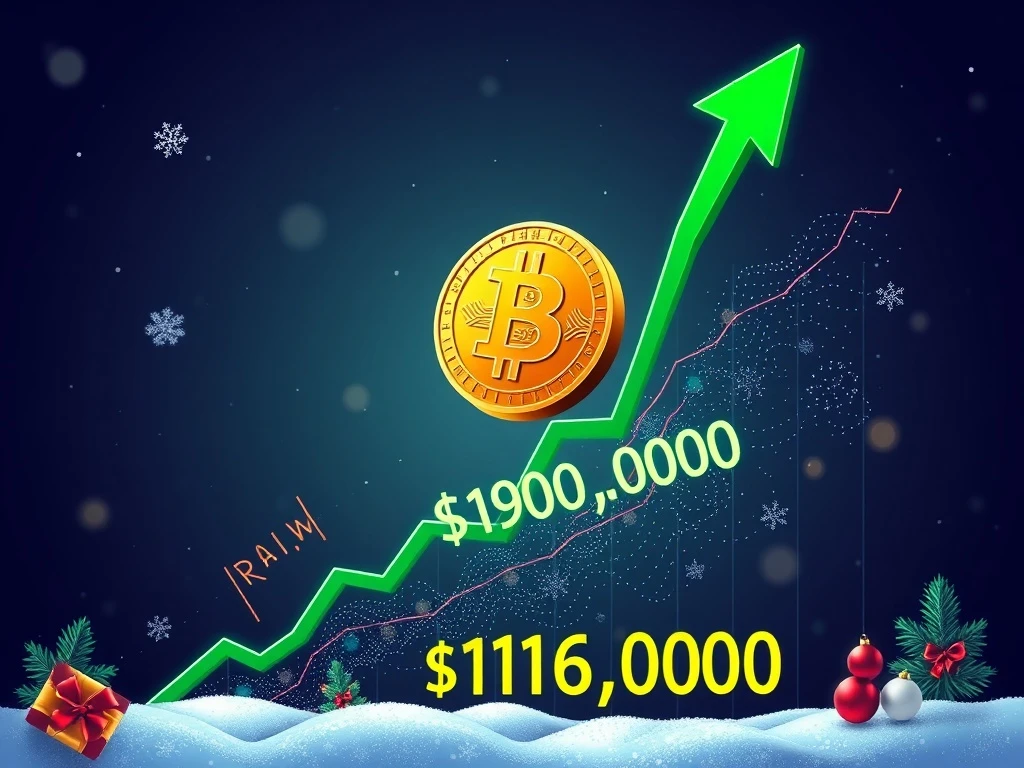 Bitcoin price prediction chart showing path to $160K Christmas target with upward trend analysis