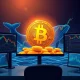 Bitcoin price chart showing upward trend despite whale selling activity with market analysis indicators