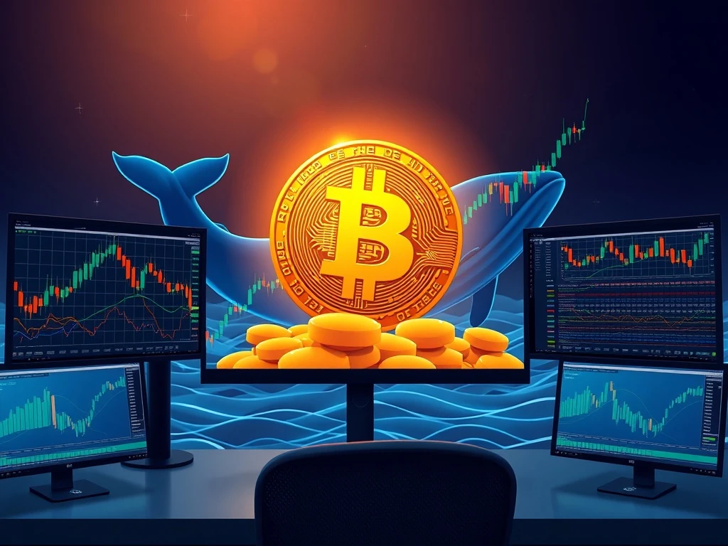 Bitcoin price chart showing upward trend despite whale selling activity with market analysis indicators