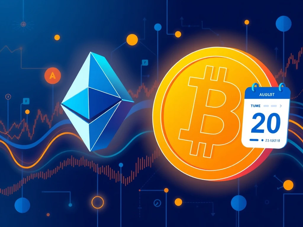 Bitcoin Swift token growth alongside Ethereum ETF market momentum visualization
