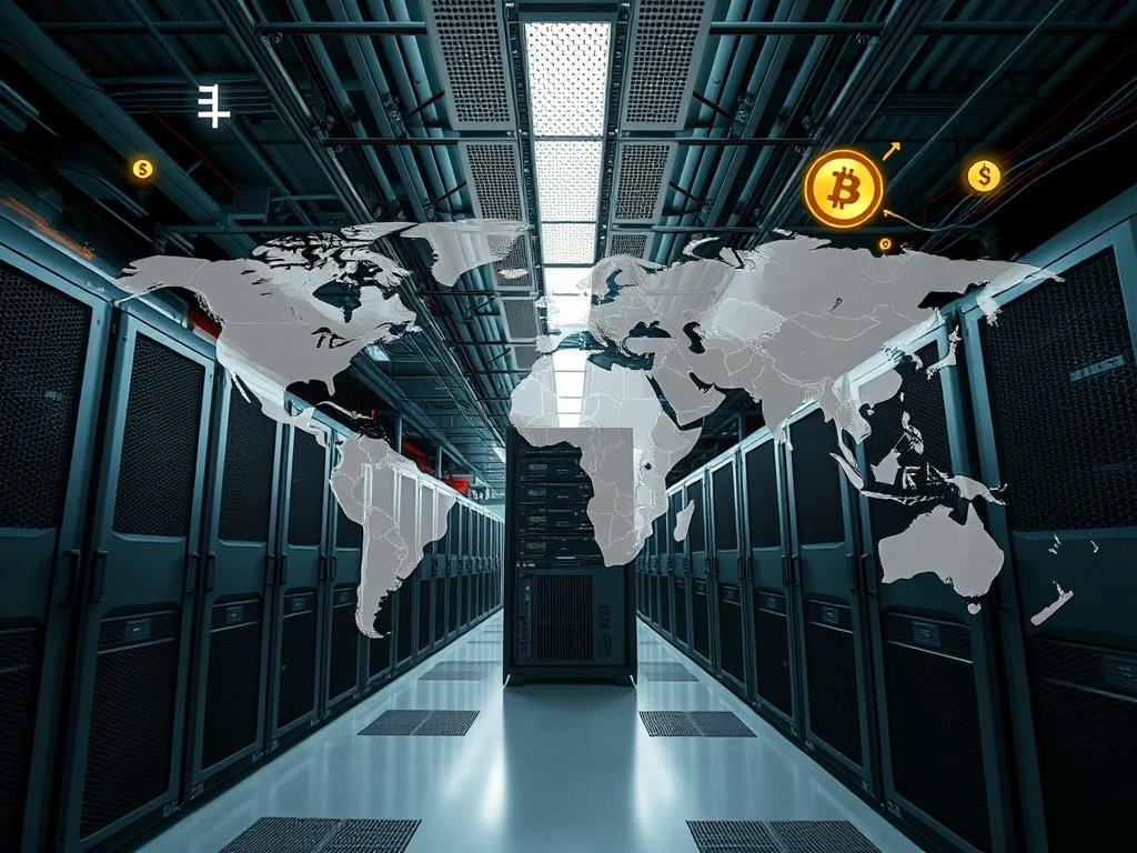 Illustrates the global reach of AntminerOutlet, providing Bitmain Antminer ASIC miners for efficient cryptocurrency mining worldwide.