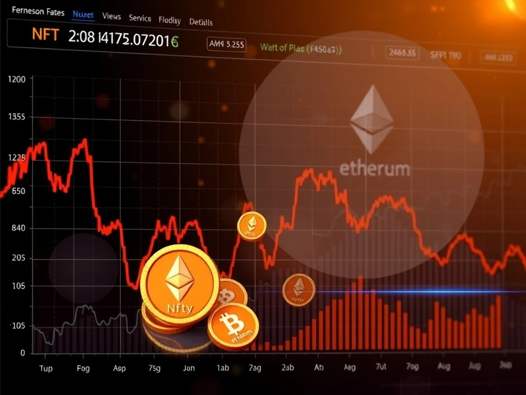 Blue chip NFTs market decline analysis with Ethereum price charts
