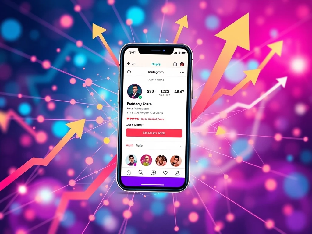 Visualizing digital growth, this image shows how strategies help boost Instagram followers, enhancing online presence and brand influence.