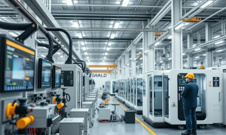 Industrial equipment demonstrating high operational uptime in manufacturing environment