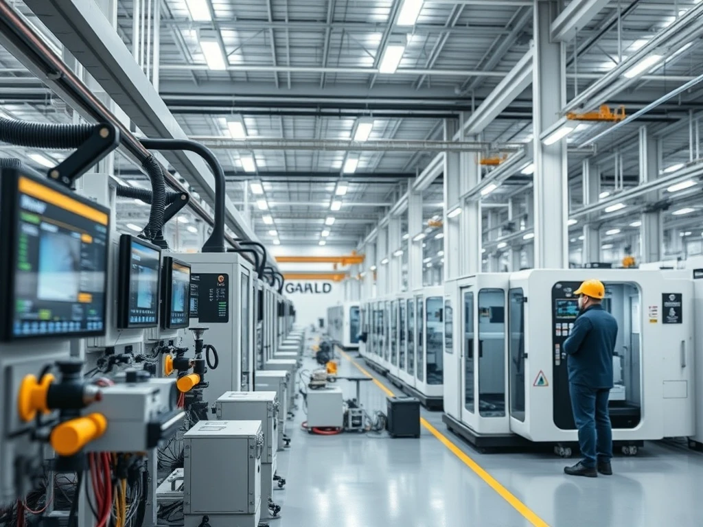 Industrial equipment demonstrating high operational uptime in manufacturing environment