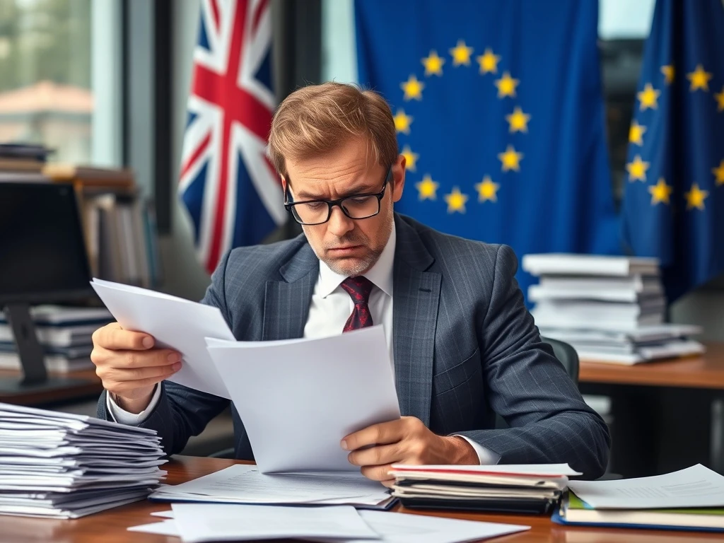 British business owner struggling with costly Brexit food export licences paperwork
