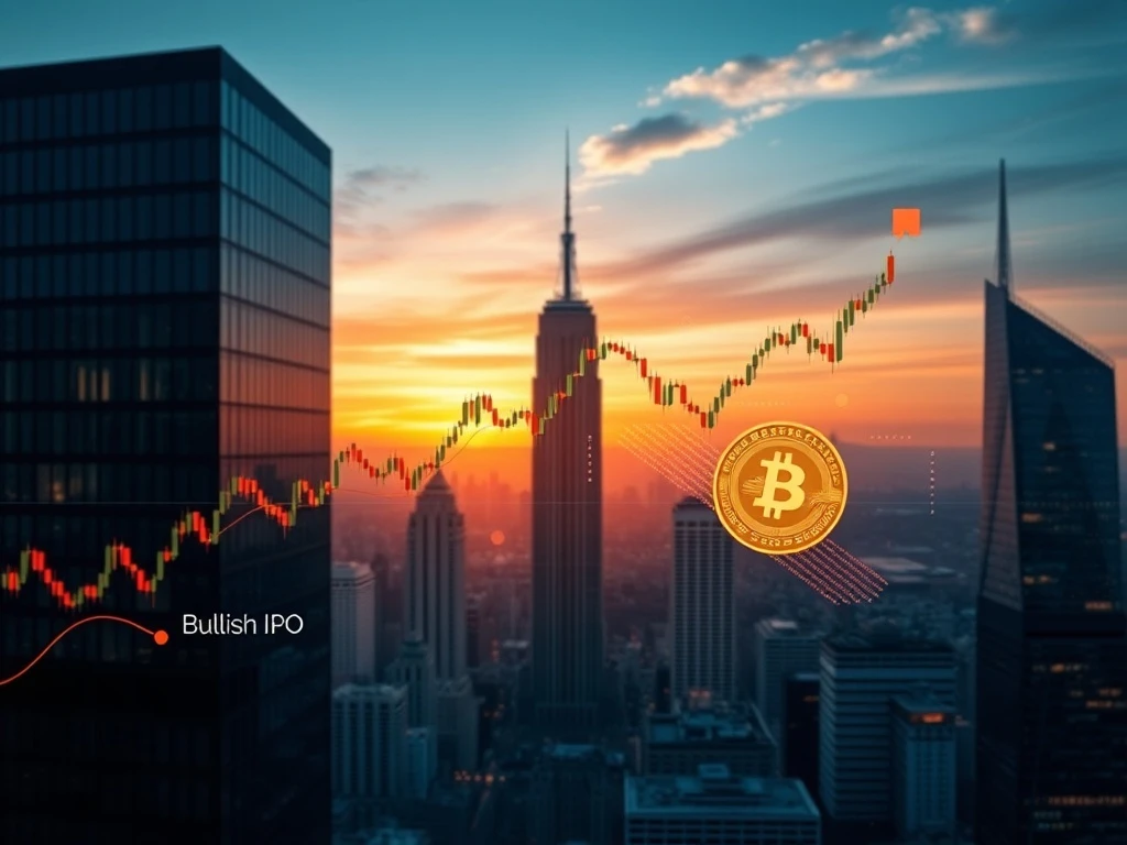 Investors eagerly anticipate the **Bullish IPO**, symbolizing a significant milestone for the CoinDesk parent company entering the public market.