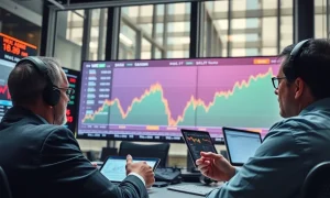 Wall Street analysts showing bullish stock market confidence with rising market charts and positive indicators