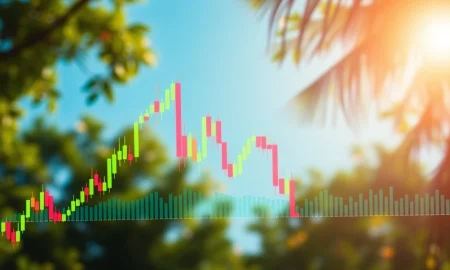 A visual representation of the Bullish stock rally, showing upward growth in the IPO market during summer.