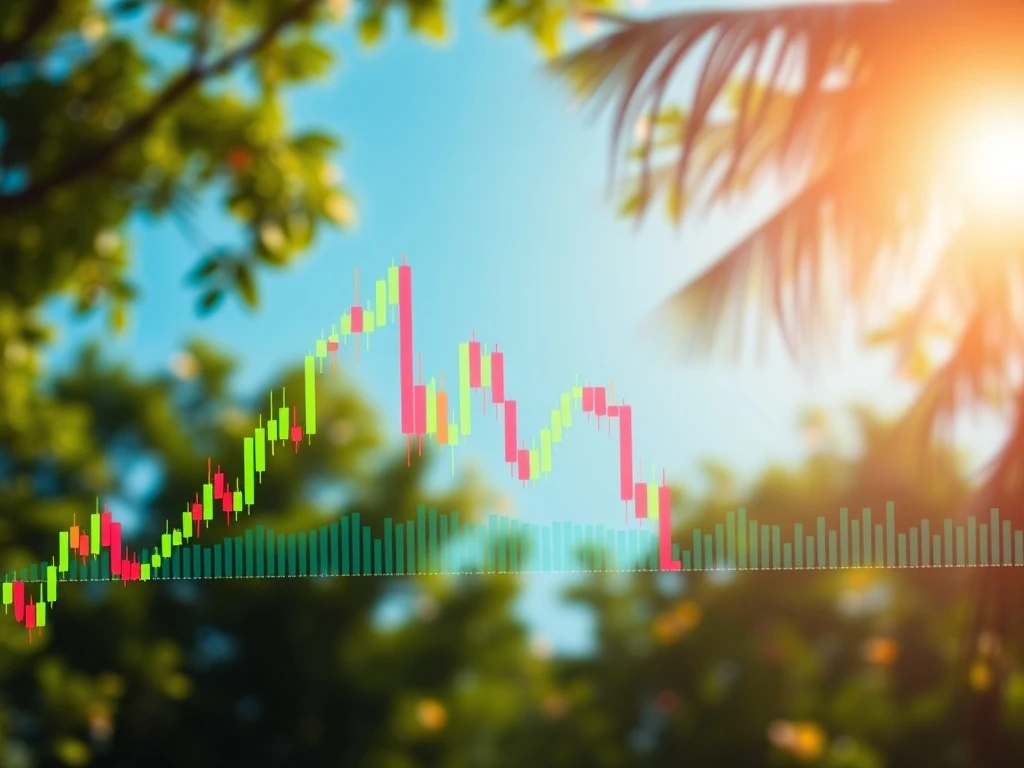 A visual representation of the Bullish stock rally, showing upward growth in the IPO market during summer.