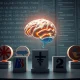 CAESAR AI model represented by a futuristic interface demonstrating its superior performance on complex academic challenges.