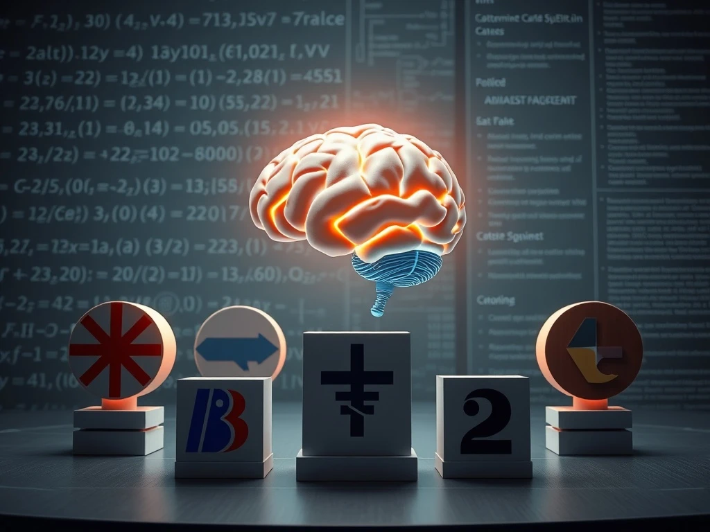 CAESAR AI model represented by a futuristic interface demonstrating its superior performance on complex academic challenges.