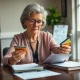 Senior woman strategically planning how to cancel credit cards while maintaining excellent credit score