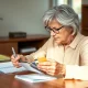 Senior woman strategically planning to cancel credit cards while protecting her credit score