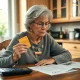Senior woman strategically planning how to cancel credit cards without credit score damage