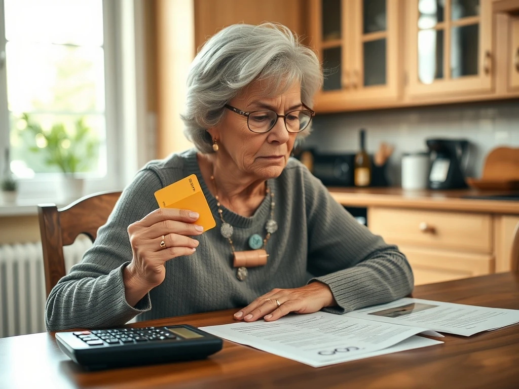 Senior woman strategically planning how to cancel credit cards without credit score damage