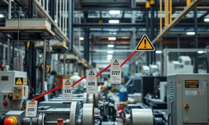Industrial equipment showing rising tariff costs impact on manufacturing prices