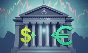 Central bank reserves diversification strategy showing dollar to euro currency conversion