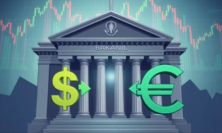 Central bank reserves diversification strategy showing dollar to euro currency conversion