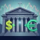 Central bank reserves diversification strategy showing dollar to euro currency conversion