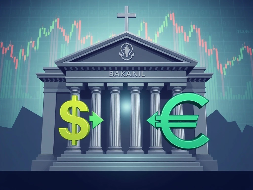 Central bank reserves diversification strategy showing dollar to euro currency conversion