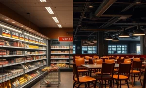 Chapter 11 bankruptcy filing for innovative grocery and restaurant brand showing financial distress
