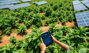 Sustainable chocolate crisis solution implementation on modern cocoa farm with technology integration