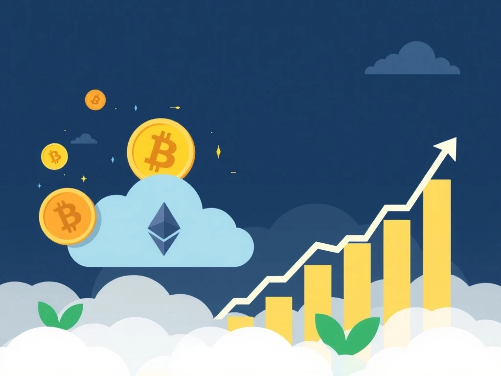 Illustration of consistent daily crypto profits achieved through cloud mining, highlighting passive income opportunities with platforms like ZA Miner.