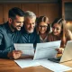 Parents discussing college funding retirement planning with their student at kitchen table