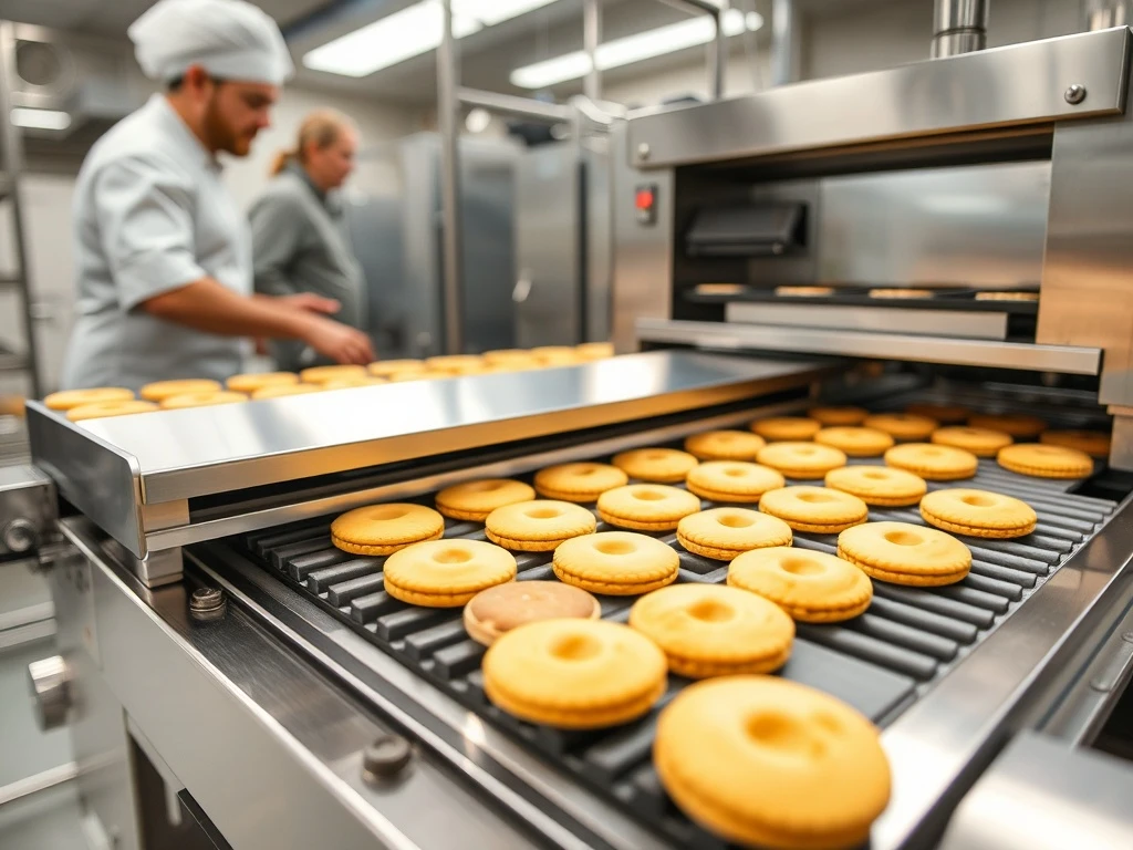 Commercial biscuit machine producing perfectly consistent baked goods for increased bakery profits