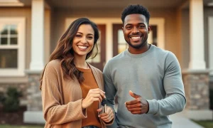Successful couple achieving homeownership in today's competitive buyer's market
