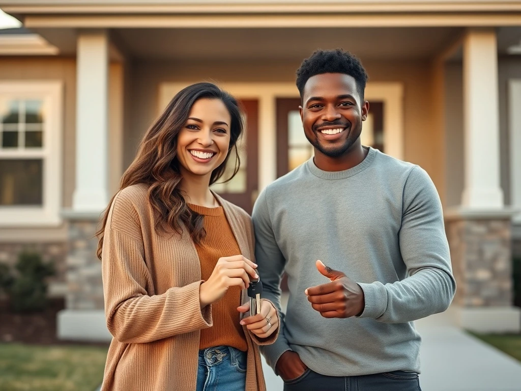 Successful couple achieving homeownership in today's competitive buyer's market