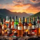 A diverse range of alcoholic beverages, including beer, wine, and spirits, symbolizing the strong portfolio of Constellation Brands, indicating its investment potential.
