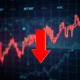 Chart illustrating the decline of CoreWeave stock after mixed earnings, disappointing AI investors and reflecting market sentiment.