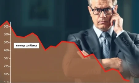 A chart illustrating the current trend of corporate dividends, reflecting a cautious outlook on future earnings confidence.