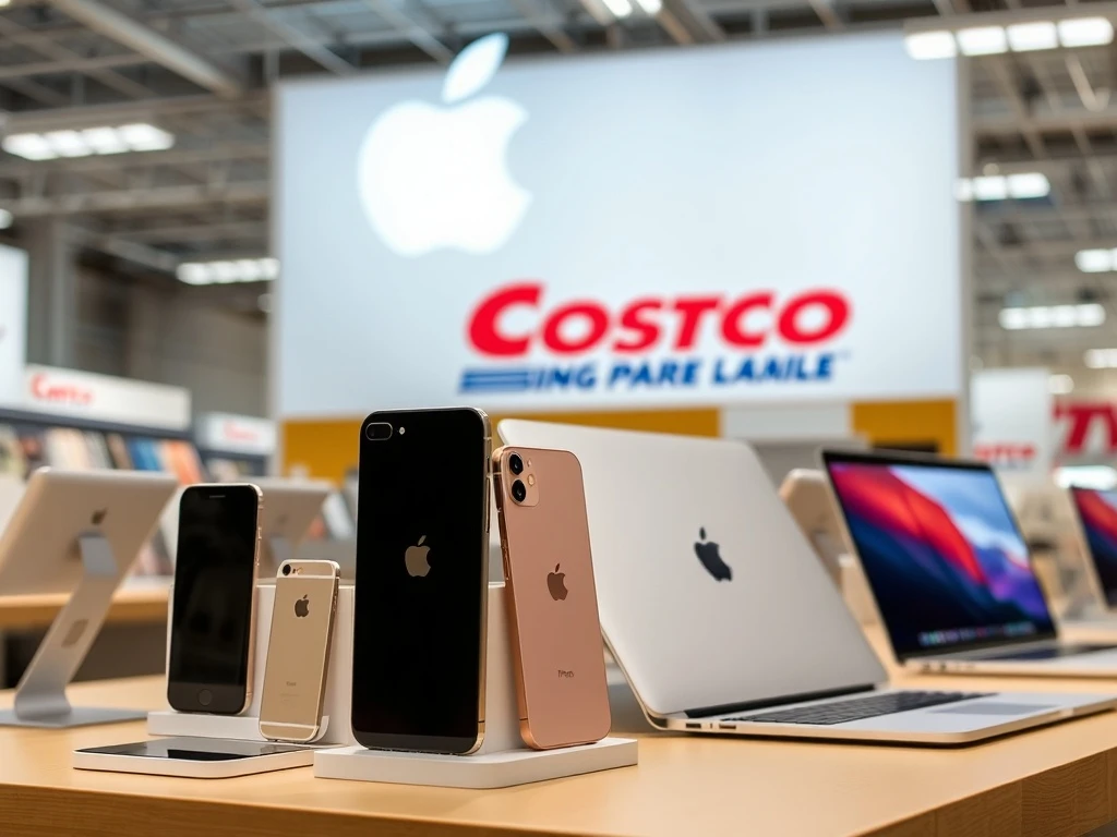 Costco Apple deals showcasing discounted iPhone and MacBook displays for members