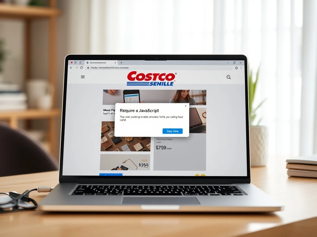 Costco policy change requiring JavaScript for website access with membership card
