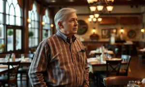 Cracker Barrel CEO addressing customer concerns in restaurant setting