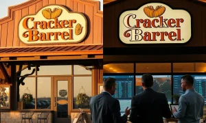 Cracker Barrel logo redesign reversal and stock market rally analysis