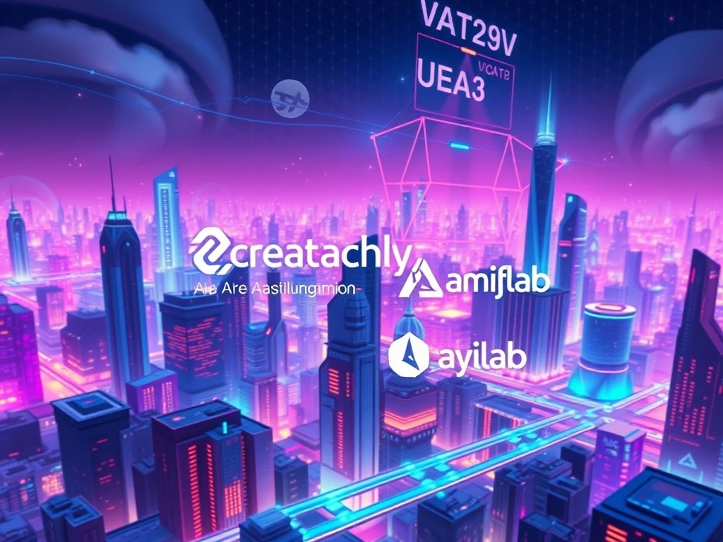 Illustration depicting the strategic partnership elevating CreataChain GameFi into a multi-chain Web3 ecosystem, symbolizing enhanced connectivity and innovation.