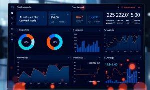 CRM data analytics dashboard powering targeted digital marketing campaigns with customer insights