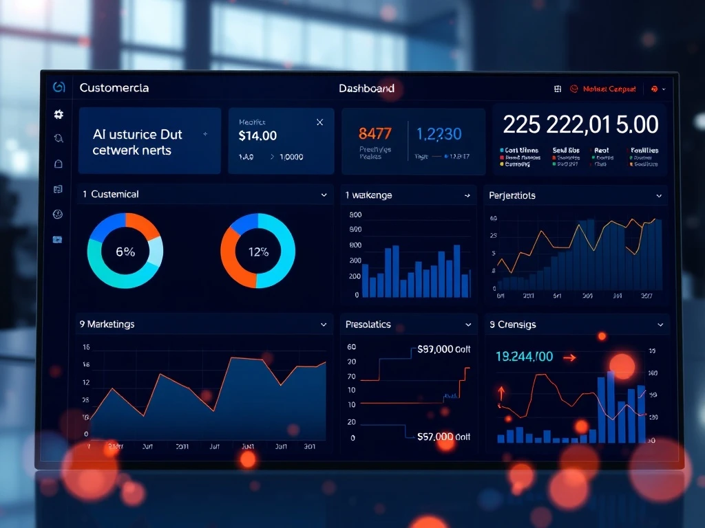 CRM data analytics dashboard powering targeted digital marketing campaigns with customer insights