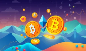 An infographic illustrating key daily crypto news headlines, including Gemini's IPO, Ether's performance, and regulatory updates, capturing the essence of current crypto market trends.