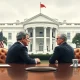 A determined Crypto CEO meets with White House officials, discussing new strategies for cryptocurrency regulation.