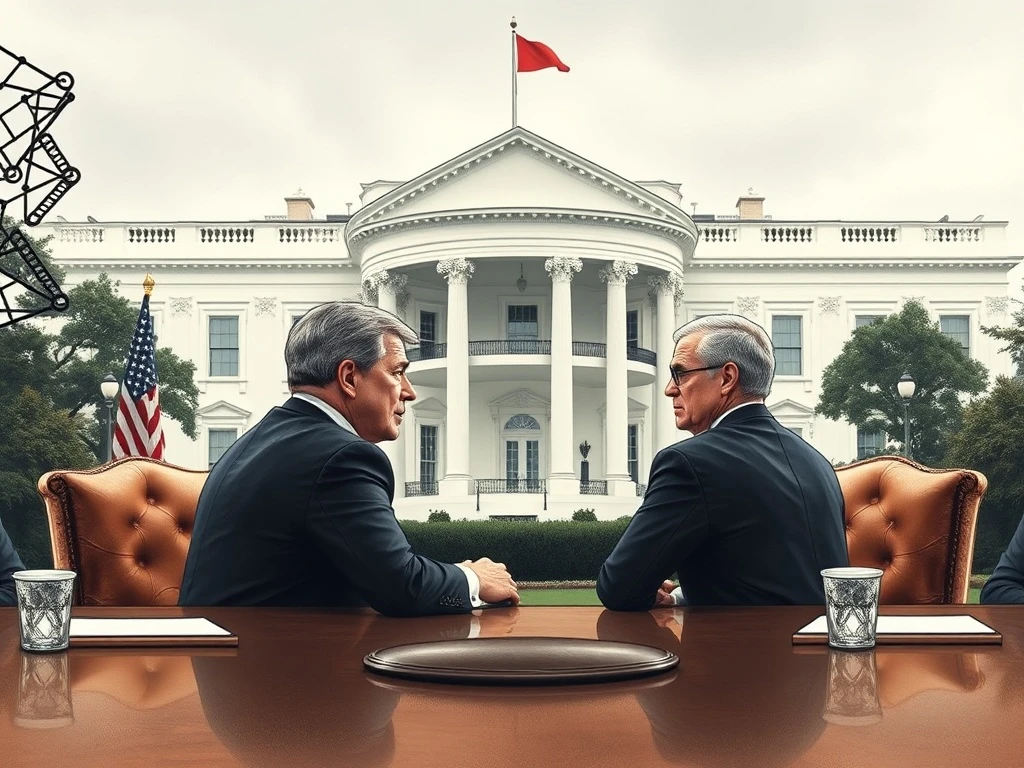 A determined Crypto CEO meets with White House officials, discussing new strategies for cryptocurrency regulation.