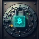 A visual metaphor showing a large, traditional bank refusing access to smaller, innovative cryptocurrency firms, highlighting the ongoing challenge of crypto debanking.