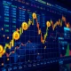 Crypto ETFs market competition showing rising and falling investment performance charts
