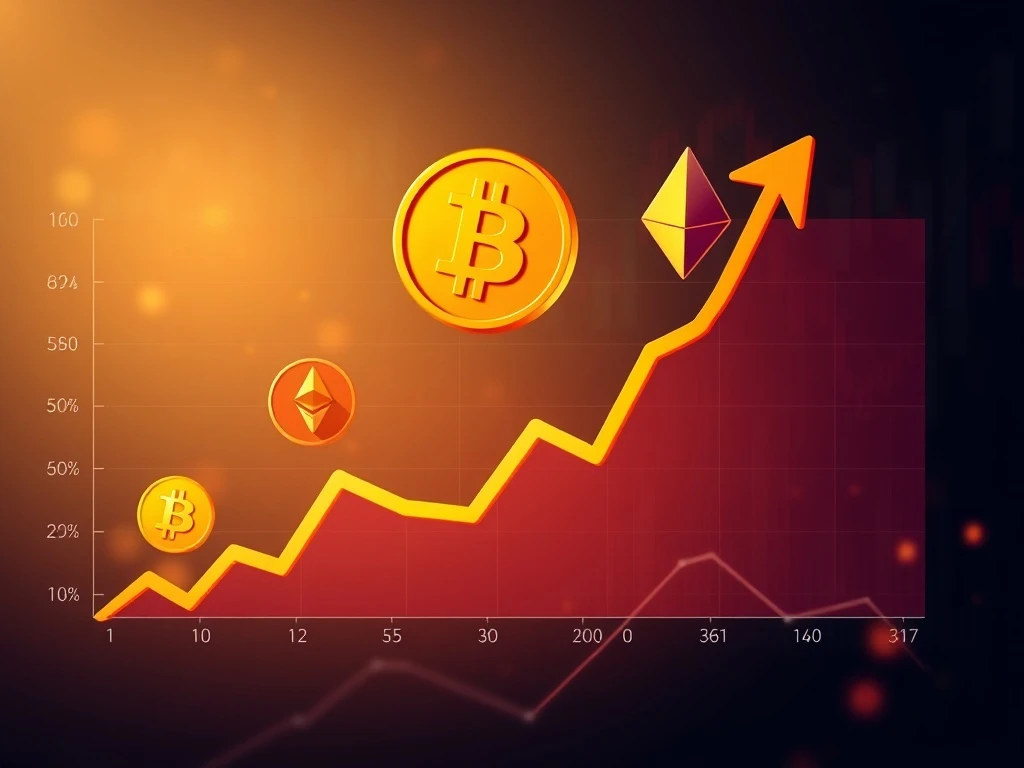 Chart showing significant crypto ETP inflows, indicating a strong market rebound for Bitcoin and Ether.