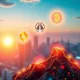 A visual representation of digital growth and investment opportunities in the crypto IPOs market, with three emerging companies taking center stage.