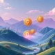 Digital representation of a resilient crypto market during a Crypto Market Correction, highlighting undervalued assets like Arbitrum, NEAR, and Hedera.